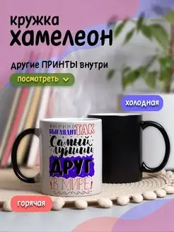 Кружка хамелеон с приколом для чая и кофе подарок другу