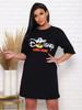 Туника платье домашнее с принтом сексуальное черное бренд ANNA TEX продавец Продавец № 222035