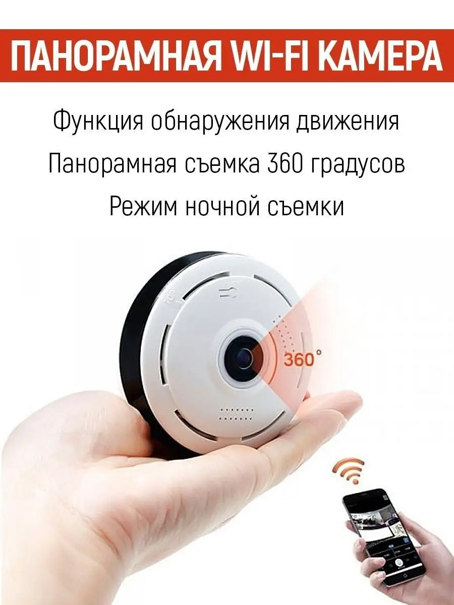 WiFi мини камера видеонаблюдения ip с микрофоном, видеоняня Perfect House  Store 160957636 купить в интернет-магазине Wildberries