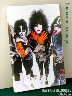 Картина на холсте 40х60 рок группа Kiss