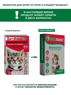 Капли на холку для кошек и котят от блох и клещей