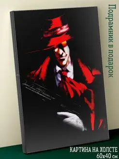 Картина на холсте 40х60 аниме Hellsing Хелсинг