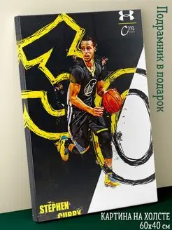 Картина на холсте 40х60 Stephen Curry Стефен Карри