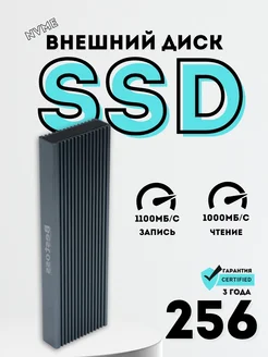 Внешний накопитель SSD диск 256 Гб для компьютера