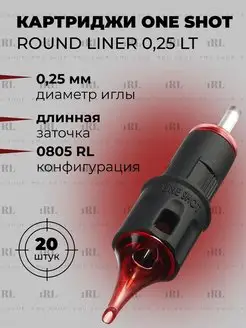 Картриджи Round Liner 0.25 мм LongTaper 0805RL