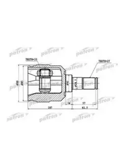 ШРУС внутренний левый 27x41x33 Hyundai Tucson