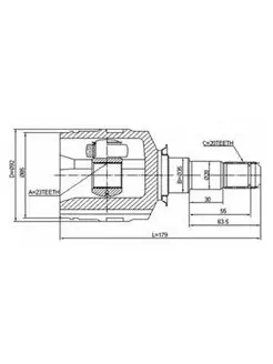ШРУС внутренний 23x35x20 Toyota Avensis