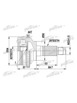 ШРУС наружный 24x53,5x25 Ford Transit