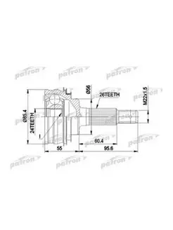 ШРУС наружный комплект 26x56x24 Toyota Camry Carina Corolla