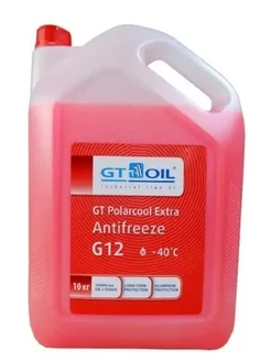 Антифриз GT Polarcool Extra Antifreeze G12 красный 10кг