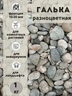 Галька разноцветная(пестрая) 10-20мм, 1 кг