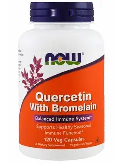 Quercetin & Bromelain, Кверцетин и Бромелаин - 120 капсул