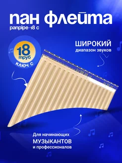 Профессиональная духовая флейта пана Panpipe-18 C