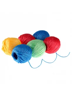 Набор шпагатов полипропиленовых 6 шт 2 мм L 60 м MIX цветов