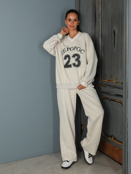 Женский костюм Sogo Tracksuit White sg9562 63