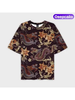 футболка oversize 3d Японские