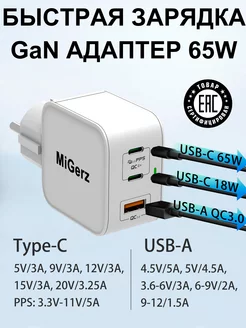 Зарядное устройство GaN 65w