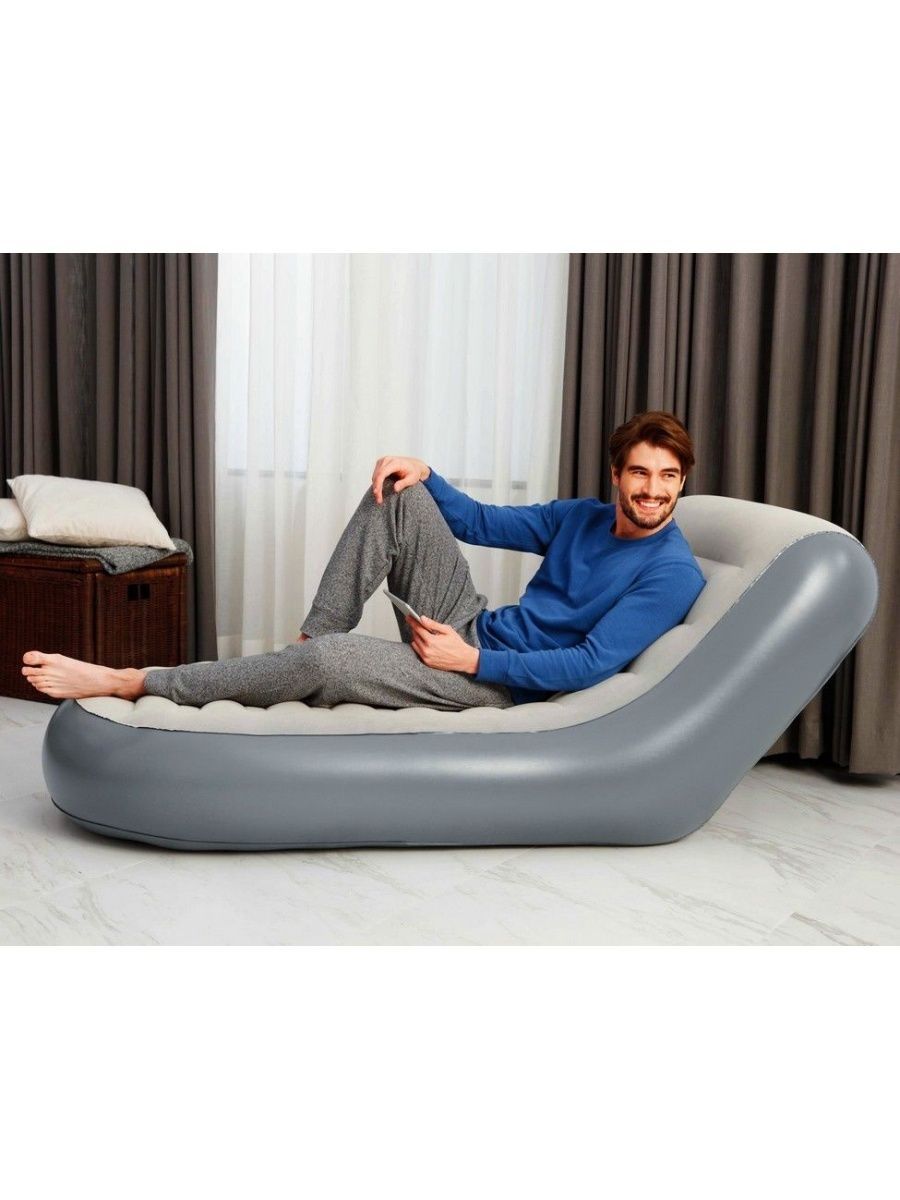 надувной шезлонг bestway 75064 chaise sport lounger 165х84х79см