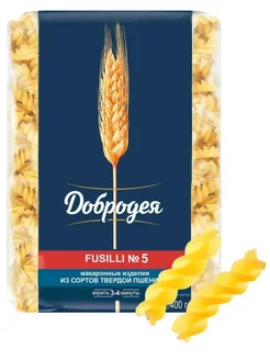 Макароны из твердых сортов пшеницы Fusilli №5 400г 1шт