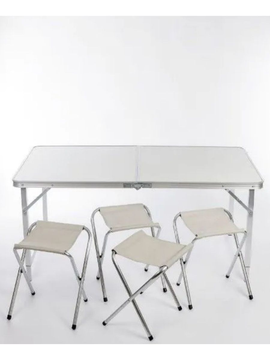 Стол складной norfin runn nf алюминиевый 120x60 4 стула набор