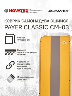 Коврик самонадувающийся Classic CM-03 NOVATEX