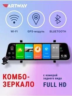 Зеркало видеорегистратор WiFi Android GPS