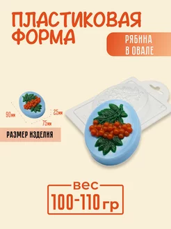 Пластиковая форма для мыла и шоколада Рябина в овале