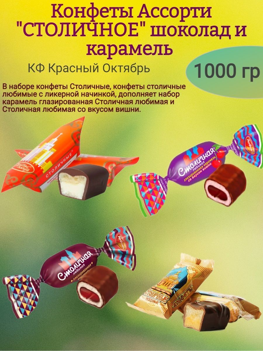 Конфеты столичные красный