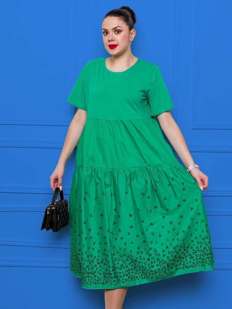 Платье летнее для полных длинное больших размеров хлопок Monterey 163547968 купить в интернет-магазине Wildberries