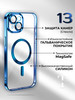 Чехол на iPhone 13 Синий Прозрачный MagSafe бренд TrendLab продавец Продавец № 155221