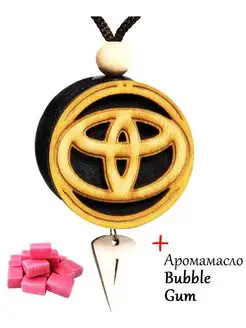 Ароматизатор в машину из дерева Toyota, аромат Bubble Gum