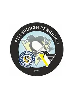 Шайба Pittsburgh Penguins три логотипа