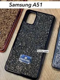 Блестящий с кристаллами чехол на Samsung A51 Swarovski