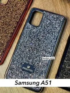 Блестящий с кристаллами чехол на Samsung A51 Swarovski