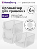 Корзина пластиковая для хранения 3шт бренд HomeBerry продавец Продавец № 76677