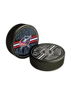 Шайба Columbus Blue Jackets черный фон