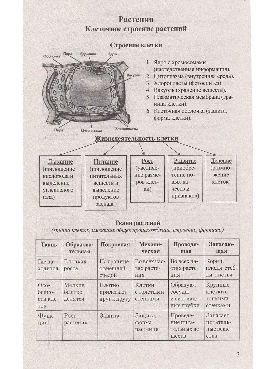 Вся биология в схемах и в таблицах