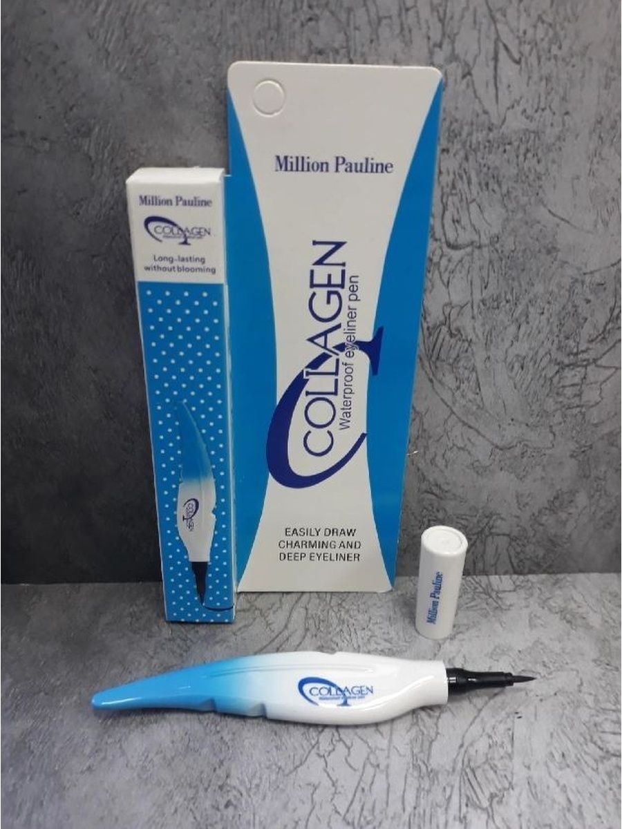 Подводка для глаз million pauline. Million Pauline Collagen подводка. Подводка для глаз Collagen million Pauline. Подводка коллаген.