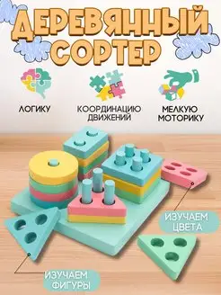 Сортер деревянный - геометрические фигуры