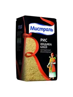 Рис Мистраль Индика Gold длиннозерный пропаренный 1 кг