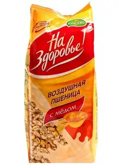 Готовый завтрак воздушная пшеница с мёдом, 175 г