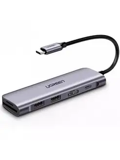 (70411) USB-C to 2 Ports USB3.0-A Hub + HDMI + TF SD with PD