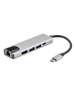 Док станция TYPE C USB хаб HDMI 4K 30Hz 2 USB 3.0 PD 3.0